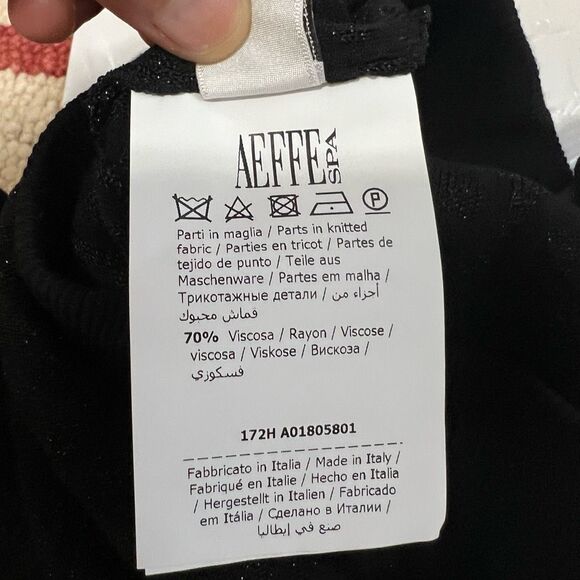 MOSCHINO NWT Small Boutique Black Knit Viscose Blend Size 6 Women's Mini Skirt - Picture 8 of 9